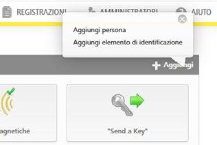 Configurazione di uno smartphone e registrazione con un codice di registrazione Nella barra grigia di Elementi di identificazione e persone della pagina iniziale Home
