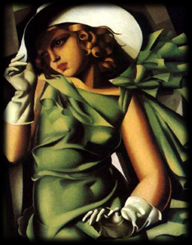 Ragazza in verde Tamara De Lempicka L opera RAGAZZA IN VERDE fu esposta per la prima volta al SALON DES INDÉPENDANTS del 1932, insieme al dipinto Adamo ed Eva, e semplifica perfettamente lo stile e