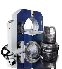 COMPACTA TIRES Macchina semiautomatica ad anello rotante per l avvolgimento di prodotti circolari. Semi-automatic rotating ring machine for the packaging of round shape products.