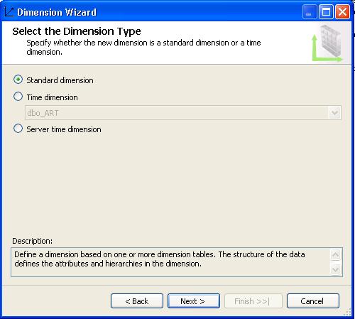 Creare una dimensione - 2 Selezionare il Data Source view