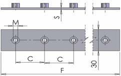 Componenti per collari doppi Double clamps components piastra inferiore multipla multiple lower plate vite a testa esagonale hexagonal head screw vite a testa esag.