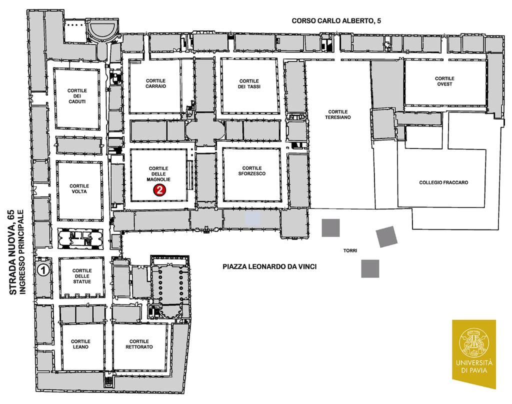 MAPPA UNIVERSITÀ CENTRALE, STRADA NUOVA N.