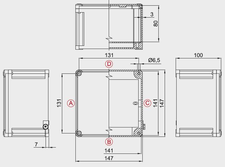 (aluminium) Spessore: 4 mm tipo