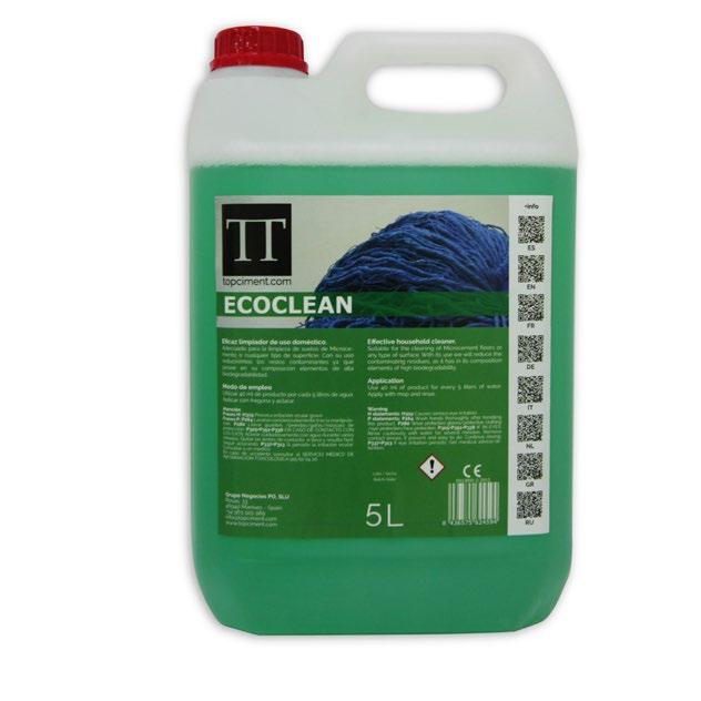 ECOCLEAN ECOCLEAN PRO Detergente concentrato, adatto alla pulizia di pavimenti in Microcemento o di qualsiasi altra superficie.