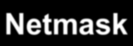 Netmask Parametro che specifica il subnetting bit a 1 in corrispondenza dei campi network e subnetwork bit a 0 in corrispondenza del campo host Esempio: si supponga di voler