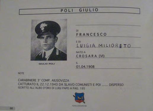 Dopo di che, Franco Goitanich, figlio di Luisa e nipote del carabiniere Peter e Danielle Goitanich con la medaglia della nonna Luisa Poli, ha preso la parola a nome di tutta