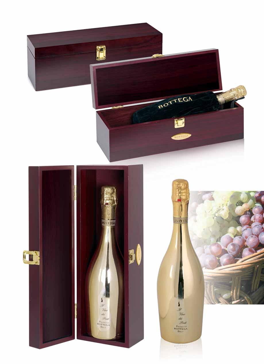 promotional concept/promotional concept/promotional concept/promotional concept PC 185 CONFEZIONE BOTTEGA GOLD Cassetta in legno pregiato contenente 1 bottiglia di Spumante Vino