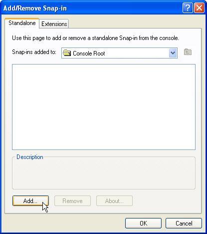 Passo 3 Per costruire la propria console personalizzata, fare clic su File > Aggiungi/Rimuovi Snap-in.