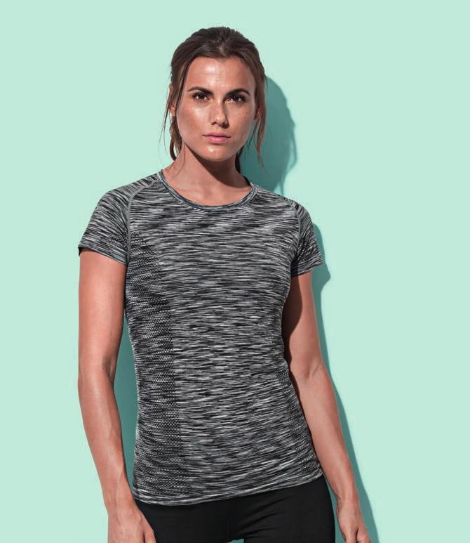 TWO blend TWO blend SPOT & TOWEL ST8800 Active seamless maglia girocollo manica raglan 58% Poliestere - 42% Poliammide jacquard filato bicolore 140 gr/m² BODY FIT Maniche raglan - Cuciture laterali