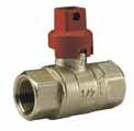 Finitura: ultima lettera E Alluminio BU G Alluminio GIAA Alluminio VERE Alluminio NERA B Ferro GIAA C Ferro VERE Ferro BU E F G E F G totale FF PN 40 con quadro Female-female full bore ball valve PN