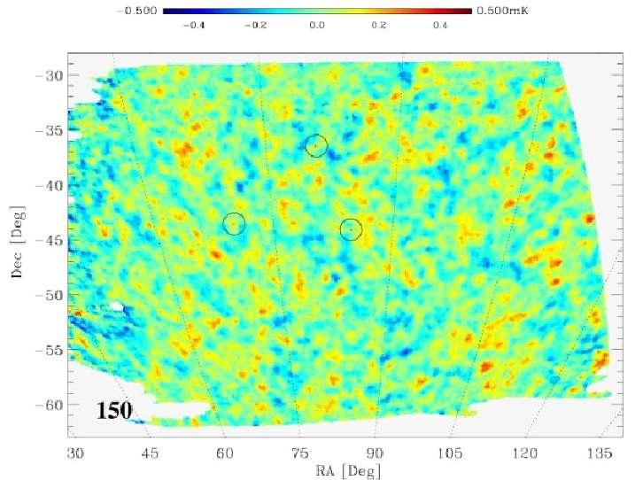 (degrees) Cosmic Microwave Background temperature variation -30-35 -40-45 -50-55 -60 30 45