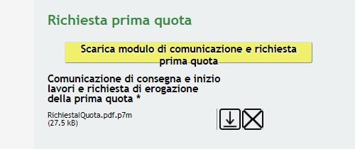 Figura 17 Selezionare Carica SI RICORDA CHE: Una volta inserito il documento sarà possibile effettuare il download del file cliccando sull icona.