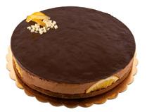 SPONGE CAKE FILLED WITH A BANANA AND CHOCOLATE CREAM ICED WITH A PLAIN CHOCOLATE.