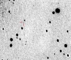 Finalmente la serie è terminata, sommo le immagini sul moto dell'asteroide (stack 4 ). Con la tecnica del Blink, noto un puntino spostarsi tra le stelle fisse.