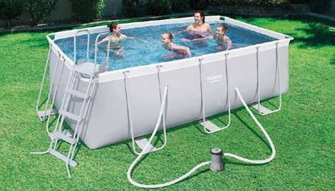 Piscina rettangolare 56456 Pompa di filtraggio 2006 lt/h Cartuccia filtraggio 58094