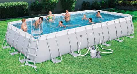 Piscina rettangolare 56475 Pompa di filtraggio 5678 lt/h Telo base - Telo Capacità acqua (90%) 30045 lt