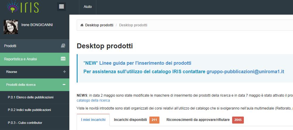 Reportistica per prodotto Dal menu selezionare Reportistica e Analisi > Prodotti della ricerca Scegliere l opzione desiderata tra P.0.