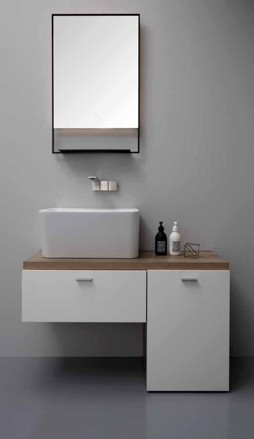 Balance and harmony for a washbasin with a minimalist design and a large bowl,