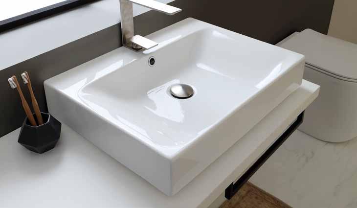 Una ricerca estetica quanto pratica per il lavabo di Acquaceramica.
