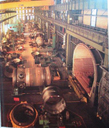 Vista dell impianto di fabbricazione dei vessels (Creusot) alla fine degli anni