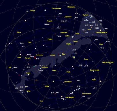 Cielo del 15 settembre a Remanzacco Nettuno Plutone Saturno Urano Albireo Nebulosa M 57 P Cygni