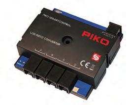 PIKO Smartbox Il palmare PIKO SmartController comunica tramite LAN wireless con il PIKO SmartBox, che si collega ai binari per fornire sia segnali digitali sia potenza ai treni ed agli accessori.