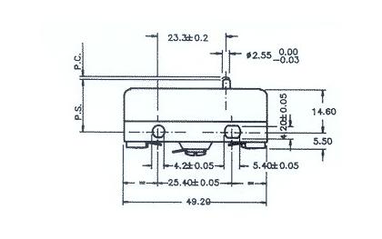 SOVRASTRUTTURA A PULSANTE / PLUNGER OPERATED SWITCHES C1 ZN C2AZN Modello F.A./O.F. max F.R./R.F. min P.C./P.T. max C.D./D.T. max O.C./O.T. min P.S./S.P. med Dimensioni / Dimensions Model gr gr mm mm mm mm D d H C1 ZN 370 110 0.