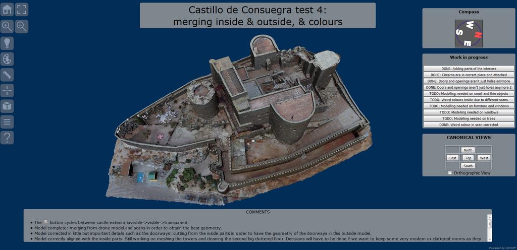 Castillo de Consuegra, Castilla-La Mancha: 3DHop come piattaforma di