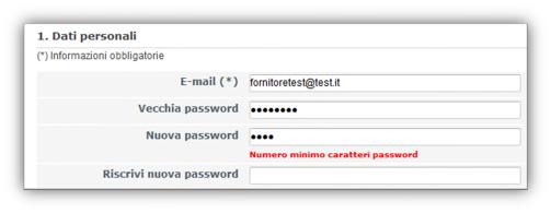 nel tab Variabili Di Sistema del menù Preferenze di sistema) compare il messaggio La password inserita è già stata utilizzata precedentemente : A questo punto