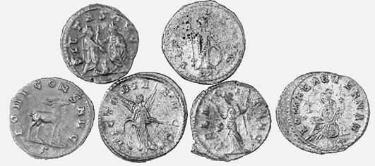 antoniniani diversi di Gallieno BB qspl 100 3741 - Lotto di 4