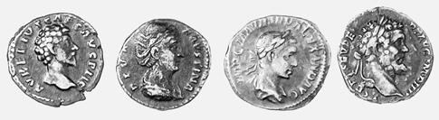 Lotto di 3 denari: Antonino Pio, Giulia Domna e S.