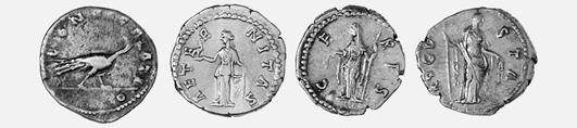 Faustina I BB+ 155 3768 - Lotto di 4 denari: Antonino Pio,