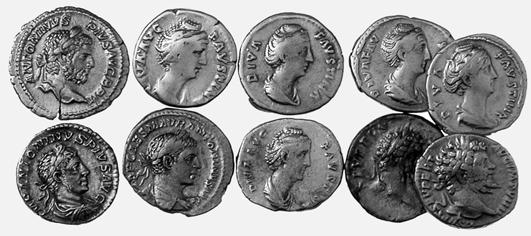 qspl/spl 160 3784 - Lotto di 4 denari: Caracalla, S.