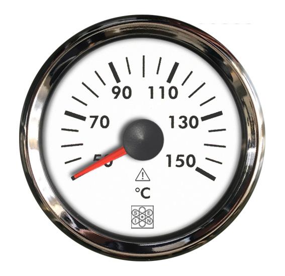 Disponibili nelle scale 40-120 C e 50-150 C Temperature instruments with not removable chrome plated brass bezel for front mounting or with removable black plastic bezel for front or flush mounting