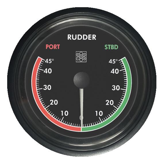 Approvato SOLAS-MED / SOLAS-MED approved Indicatore angolo barra Rudder angle indicator Indicatore analogico professionale per la misura dell angolo di barra idoneo al collegamento con i nostri