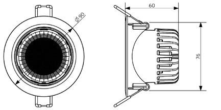 Specifiche tecniche Durata (L70B50) 50.000 h Durata (L80B50) 30.000 h Cicli on/off 100.