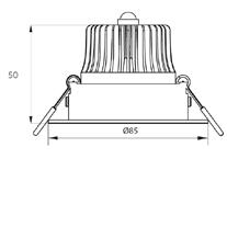 Disegni tecnici (mm) LED HRS 7W Dim 2700K 30D Ava LED HRS 9W Dim 2700K 30D Ava LED HRS