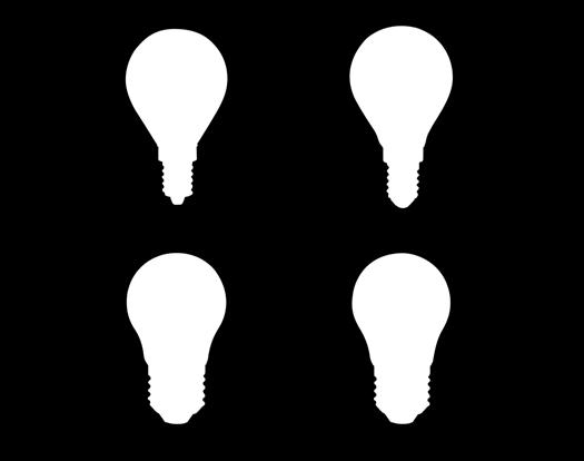 incandescenza Specifiche Classe di efficienza energetica Codice prodotto Descrizione Equivalente Potenza Lumen reali Efficienza (lm/w) Temperatura di colore 500010000600 LED-E-P45-FILA-E14-2.