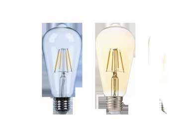 Lampada LED a filamento ST64 La classica forma della lampada a incandescenza semplifica la sostituzione Avvio istantaneo con il 100% della luce all accensione Adatta a creare un'atmosfera piacevole e