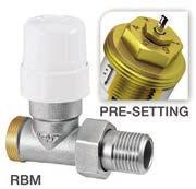 Utilizzare raccordi con filetto Standard RBM per la connessione tubazione. 0194779 10 Comando termostatico per valvole termostatizzabili.