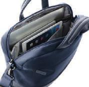 1 tasca chiusa con zip. Tracolla amovibile. Trolley sleeve. Briefcase with 2 compartments.