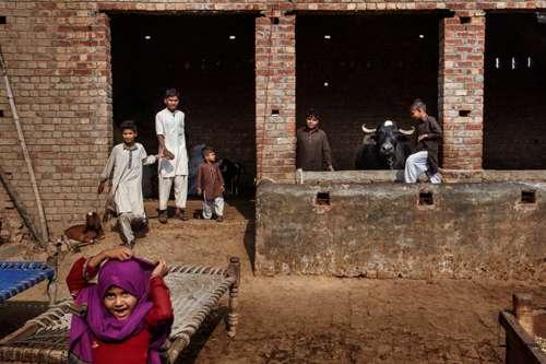 She is the Infaq Campus cleaner. Her daughter Seema is the only one of her family who attends the school. The boys are helping their father, who is a fisherman.