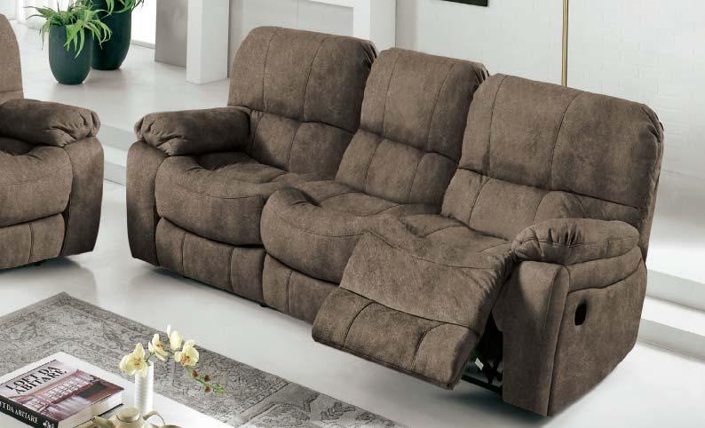 530 525 430 cm 223x105x105h BME6 DIVANO 3 POSTI con 2 recliner manuali 647 530 GARANZIA