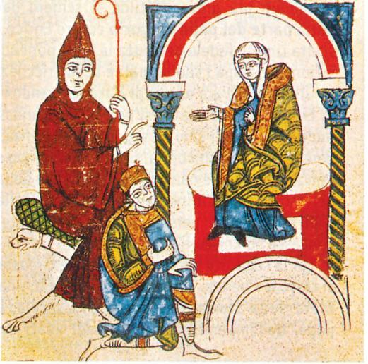 La lotta per le investiture A Gregorio VII si oppone l imperatore Enrico IV, che vuole mantenere il diritto di nominare i vescovi-conti. Lo scontro prende il nome di lotta per le investiture.