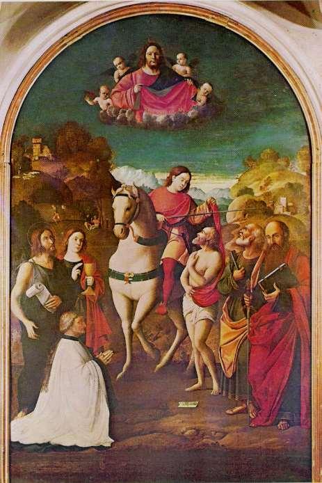 - 101 - sl. 65 Girolamo da Santa Croce, Sv. Marin i prosjak, 1527., San Martino, Luvigliano Nakon što je upisan u slikarski ceh (Fraglia dei Pittori) 1530.