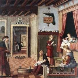 96 Vittore Carpacccio, Rođenje Marijino, ciklus za Scuolu degli Albanesi, Venezia, oko 1505.