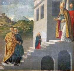 - 143 - Conegliana i Carpaccia, ali i Tiziana, koji je između godine 1534. i 1538. slikao Prikazanje Marijino za venecijansku Scuolu della Caritá.