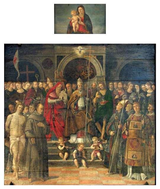 - 242-15. KATALOG DJELA 1. Blato na Korčuli, župna crkva Svi sveti slika na glavnom oltaru Girolamo da Santa Croce 1540.