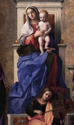 , San Zaccaria, Venecija Očiti su mu uzor bile Bellinijeve Bogorodice s Djetetom poglavito ona sa slike Sacra Conversazione iz venecijanske crkve San Zaccaria koja je nastala nekih
