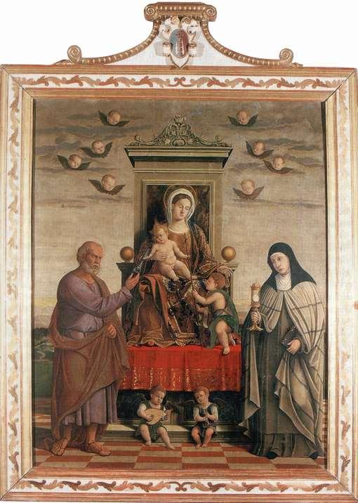 - 307-21 Split, franjevačka crkva Uznesenja Marijina oltarna slika Girolamo da Santa Croce oko 1550.